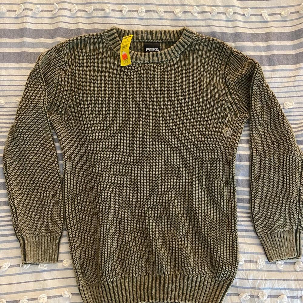 RSQ Boys Green Crewneck Sweater